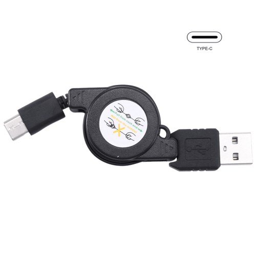 3X USB Type-C USB 3.1 Navíjací kábel Nabíjací kábel Type-C USB-C čierny 1