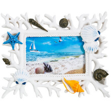 Cadre photo coquillage Eease 15 cm Décoration intérieure méditerranéenne et nautique
