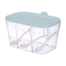Liquidation déco Tahtuvzn ! Boîte à épices multi-compartiments avec cuillère, ensemble pour la maison, coffret d'épices et d'assaisonnements,
