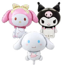 3 szt. balonów urodzinowych: Sanrio Balloon My Melody Balloons Kawaii Balloons Kuromi Balloon Cinnamoroll Balloon