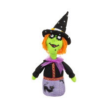 Kiplyki Halloween-pöytäkoriste: Puinen kummitustalo aaveella, kurpitsalla, miehellä, luurangolla ja juhlakyltillä, yhteensopiva takan,