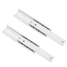 2 Pcs Aluminum Alloy Undermount Drawer Slides Kitchen Sliding Drawers Cupboard Micro Rail