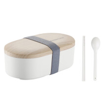 Offres spéciales rentrée scolaire ! Boîte à lunch micro-ondable Fnyoxu, boîte bento japonaise en bois, compartiment unique, neuve