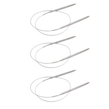 84CM Professional Stainless Steel Tube Circular Knitting Needles Crochet Needles Size for Sweater Woven - NO.16 (Silver)