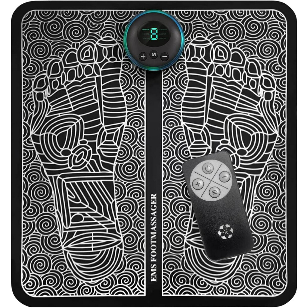 Foot Massager Pad for Pain Plantar Relief, Muscle Relaxation, Muscle Blood Circulation Spa Blood Circulation Improve Pain Relief with Remote