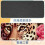 Mousepad quadrado com base de borracha antiderrapante para computador e notebook - Estampa de rosas e leopardo 4