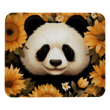 Podložka pod stôl Panda Sunflower, malá herná podložka pod myš s gumenou základňou, kompatibilná s kanceláriou, prácou, domácnosťou a