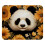 Panda Sunflower Desk Mat, Μικρό Gaming Mouse Pad με Βάση από Λαστιχένιο, Συμβατό με εγκαταστάσεις 1