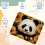Panda Sunflower Desk Mat, Μικρό Gaming Mouse Pad με Βάση από Λαστιχένιο, Συμβατό με εγκαταστάσεις 3