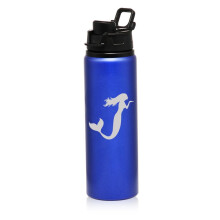 Gourde de voyage sport 740 ml, cadeau sirène (bleu)