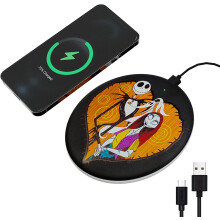 Draadloze oplaadpad van Tim Burton's The Nightmare Before Christmas - Draadloos oplaadstation van Jack en Sally -