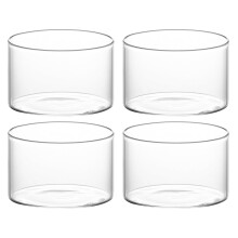 4 Pcs Pudding Mold Cups Plastic Bowls Home Accessory Dessert Clear Glass Transparent