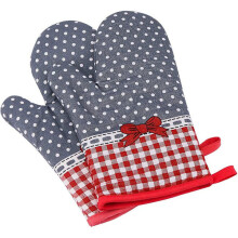 Lot de 2 paires de gants de cuisine isolants et résistants à la chaleur, parfaits pour la cuisson au four. Ces gants en polyester et coton sont