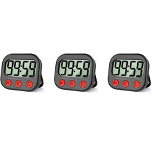 3X kjøkken, digital visuell magnetisk klokke stoppeklokke nedtelling, LCD-skjerm for matlaging