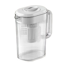Carafe à eau, pichet à thé - Carafe en plastique sans BPA avec couvercle, compatible lave-vaisselle - Convient pour réfrigérateur, eau infusée,