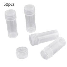 50Pcs5ml Buidéal Samplach Plaisteach Bairille Beag Fialáin Tástála Coimeádán Stórála