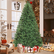 Uforic 6ft Premium Spruce Artificial Christmas Tree, Holiday Christmas Pine Tree with 880 Branch Tips,Metal Hinges & Foldable Base,Green