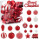 WhizMax 65 boules de Noël incassables rouges et blanches, décorations à suspendre 1