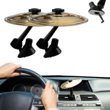 2PCS Car Cymbal Set – Mini Gold Crash Cymbals for Dashboard with Easy ClipOn Mounting