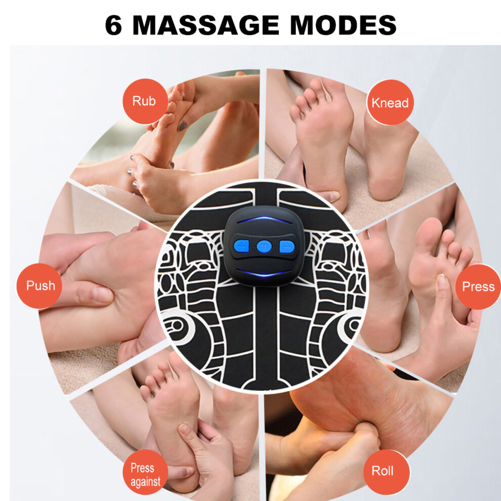 EMS Pulse Foot Massage Pad - Battery Powered, 32x29cm, Pain Relief