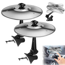 2PCS Car Air Vent Cymbal with Bright Metallic Sound, 5.5in Mini Metal Drum Cymbal for Drummer Gift