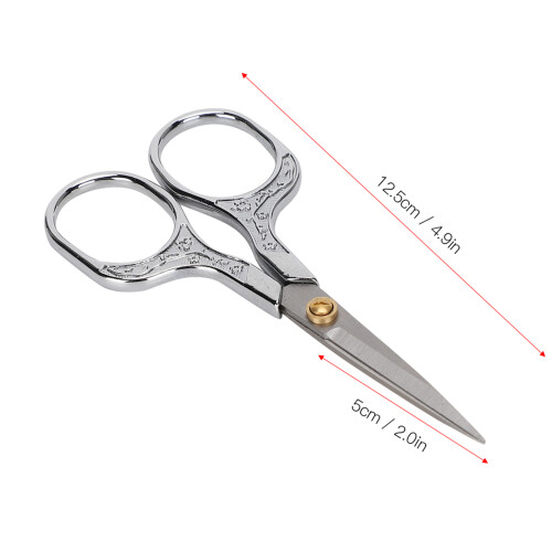 Retro-Näh- und Stickschere Vintage Basteln Silber 15cm