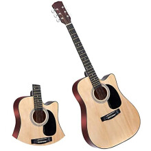 Full Size 41 Inch Steel String Acoustic Guitar with Dreadnought Tone and Beginner Starter Kit