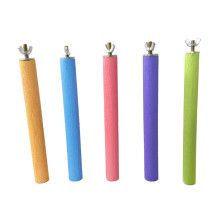 5pcs Bird Perch Stand with Natural Quartz Sand for Claw Grinding, Adjustable Parrot Training Stand