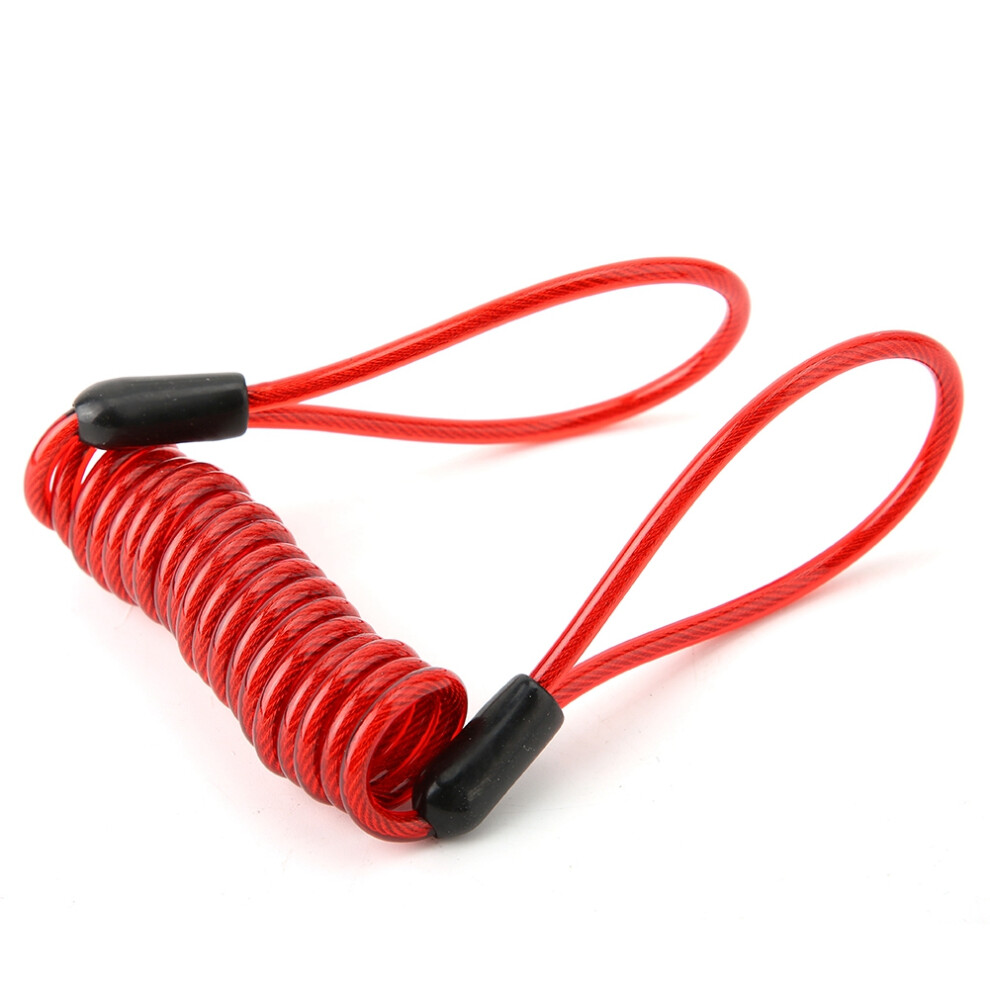 Spring Reminder Cable For Motorcycles, Disc Lock Cable With Alarm Lock Security, Adjustable Length Antitheft Protection Smooth Processing Waterproof 9482828237980