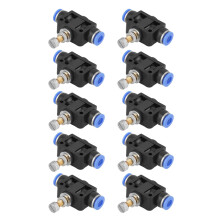 Régulateur de débit d'air à raccord rapide haute pression, vanne de régulation pneumatique, coude de régulation de débit réglable, vanne à
