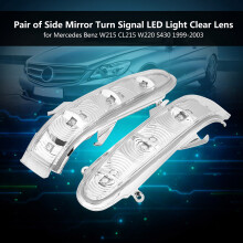 Paar Anti-Knall-Glas-Linsen-LED-Seitenspiegel-Blinker für Mercedes W215 W220 99-03