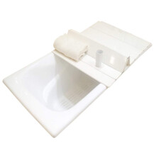 Bathtub Tray Foldable Insulation Cover for 160x80cm Tub, 6mm Thick White Shutter Lid