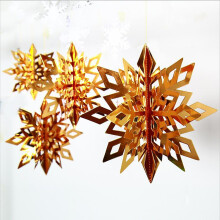 Apmemiss Große weiße Schneeflocken-Weihnachtsbaumschmuck, riesige hängende Schneeflocken für die Innen- und Außendekoration, passend für