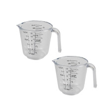 Xubond Glasbecher-Set, 300 ml, Messzylinder aus Kunststoff, transparent, für Küche, Esszimmer und Bar, klare Trinkgläser