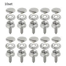 10 Sets Stainless Steel Snap Buttons Marine Yacht Boat Canvas Awning Tool Button [db]
