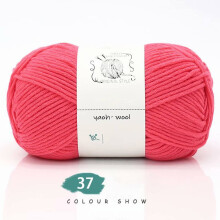 TRIEIY Cotton Yarn 100g Soft Hand Knitting Yarn for Sweaters, Scarves, Cushions - Color 01