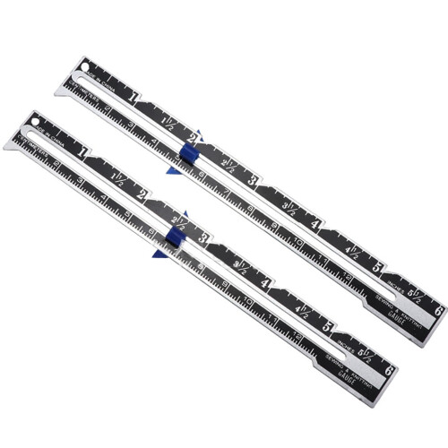 Bangcool2PCS Μετρητής Ραπτικής Πολλαπλών Χρήσεων Μεταλλικός Συρόμενος Μετρητής