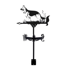 Metal Roof Mount Weather Vane Retro Outdoor UV Resistant Garden Wind Direction Indicator