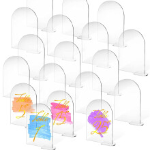 SUSUchens5Sets Feestzitplaatsbordjes Herschrijfbaar Transparant Visueel Ontwerp Glad Oppervlakte Feestartikelen Bureaubordje Ornament Houder voor
