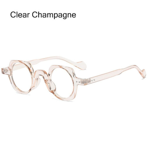 Blaulichtfilterbrille ohne Sehstärke, klar, Champagnerfarben