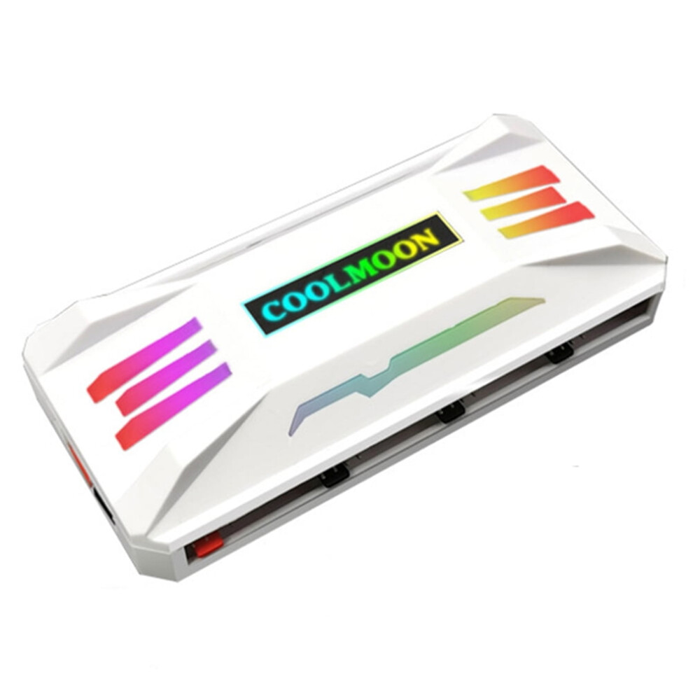 Jixopn Coolmoon Rgb Controller 4Pin Pwm 5V 3Pin Argb Cooling Fan Smart Intelligent 9395123914817