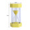 WALFRONT Ρολόι με Κλεψύδρα και Χρονοδιακόπτη από Άμμο από Γυαλί Άμμου, Κίτρινο 3