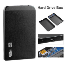 Externí box na 2,5" SATA na USB 3.0 bez nářadí, hliníková slitina, ultratenký box na pevný disk s USB 3.0, černý