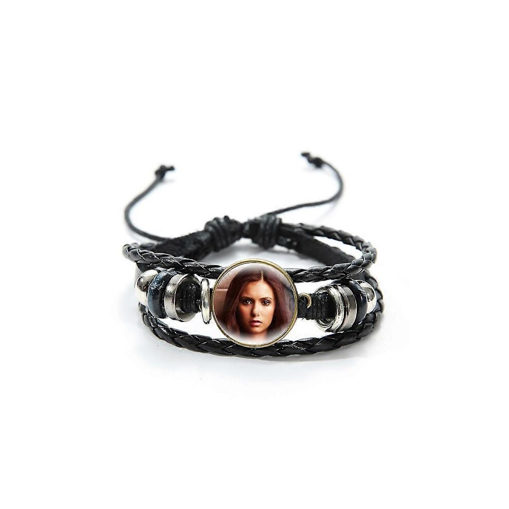 The Vampire Diaries Leather Bracelet Adjustable Elena Stefan Braided Beads Bracelet Handmade Jewelry Gifts Style 1 9395123914657