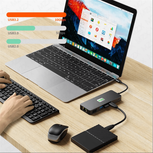 11 in 1 USB Hub3.2 Docking Station Type-C HD+DP+VGA Three-Screen Differential Display Multi-Screen Docking Station 2