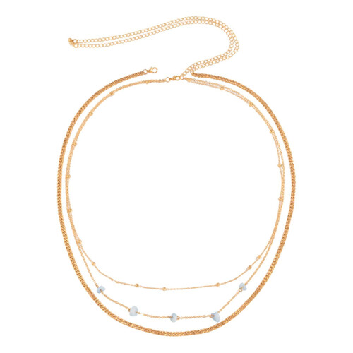 Γυναικεία ζώνη YHAIOGS Metal Link Moon Star Body Chain, αλυσίδα μέσης σε στυλ πανκ συμβατή με