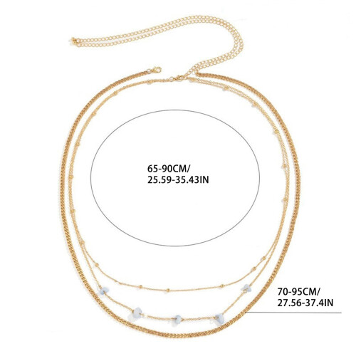 Γυναικεία ζώνη YHAIOGS Metal Link Moon Star Body Chain, αλυσίδα μέσης σε στυλ πανκ συμβατή με 2