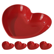 Eease5pcs Hjertebakke Snacktallerken Genanvendelig Frugt Opbevaringstallerken Frugt Serveringstallerken Husholdnings Dessert Tallerken