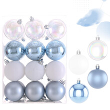 Set van 24 transparante, gegalvaniseerde kerstballen van 6 cm, geschikt voor kerstboomversiering, kamerdecoratie en feestdecoratie - Jacenvly