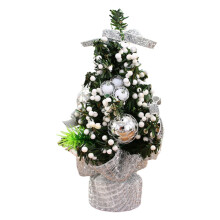Kunstmatige mini-kerstboom, 20 cm kunstmatige dennenkerstboom, bureauboom met jute voet voor decoratie